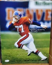NICE Autographed Broncos Karl Mecklenburg 11x14 Photo Football JSA 4X ALL PRO