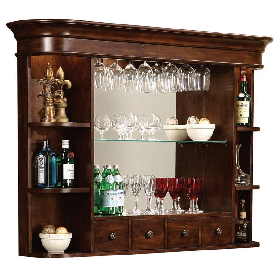 Howard Miller Niagara Bar Hutch Bar Furniture, Rustic Cherry - 693007