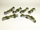 4 pc GRASS & GRANITE- ROCKY BARRIERS Terrain Set 15mm 28mm RPG D&D FOW LOTR #347