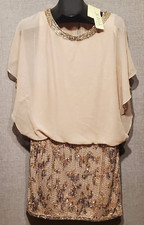 J Kara Women's Blouson Short Cocktail Beaded Dress Size 10 New With Tags
