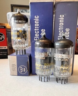 3 Ecf201 6U9 NOS Medium MU TRIODE PENTODE Audio RADIO Tube Westinghouse Label