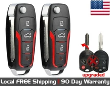 2x New Replacement Keyless Entry Remote Key Fob For Ford Mazda Lincoln Mercury