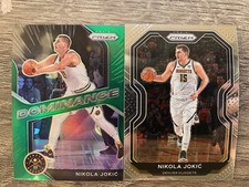 2020-21 Prizm Basketball NIKOLA JOKIC Base And Green Dominance Lot - Nuggets MVP