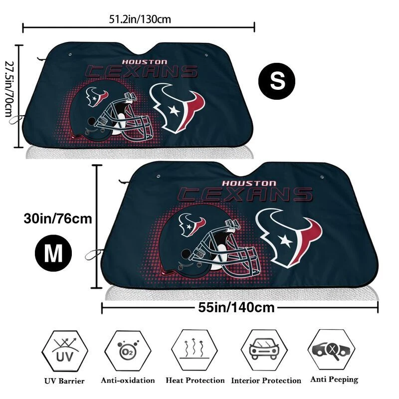 Houston Texans Car Windshield Sunshade Helmet Style Car Sunshade Heatproof