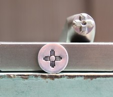 SUPPLY GUY 8mm Southwest Sun Zia Symbol Metal Punch Design Stamp SGCH-537