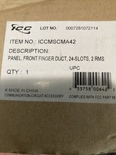 ICC ICCMSCMA42 Panel Front Finger Duct 24 Slots 2 RMS - FREE SHIPPING
