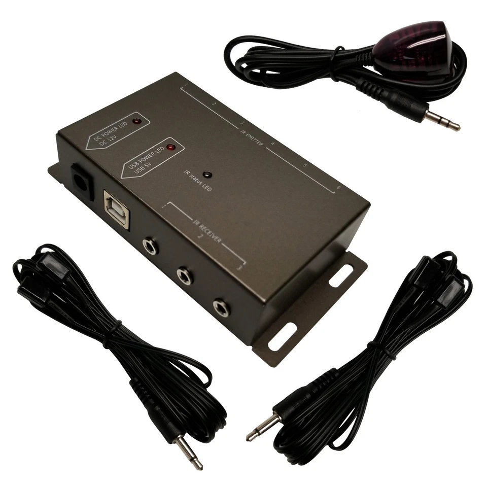 Kit de sistema receptor emisor extensor repetidor de control remoto infrarrojo IR oculto Foto 2 de 4