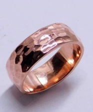 100% Solid Pure Copper Ring Hammered Ring Handmade Thumb Ring All Size DK109