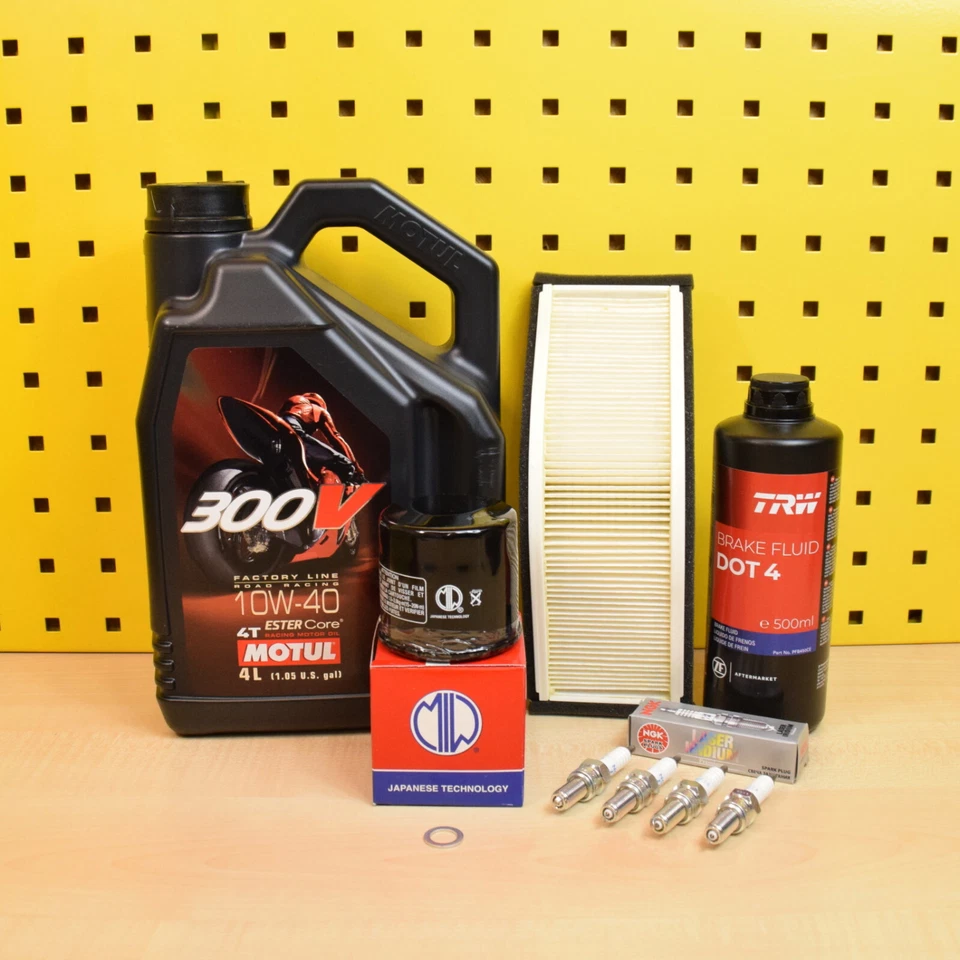 Kawasaki ZX-10R Ninja 04-05 Service Öl Ölfilter Luftfilter NGK Motul 300V 10w40 - Bild 1 von 1