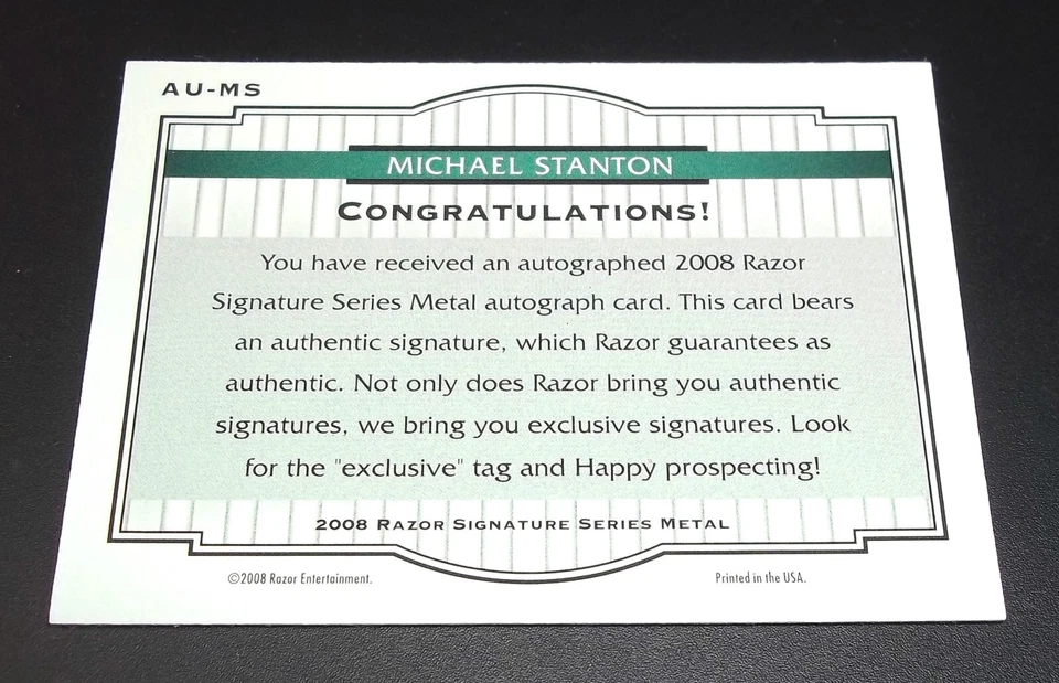 Rc Giancarlo Stanton Auto 2008 Razor Metal Mike Stanton Auto Rookie Autograph - Image 3 of 4