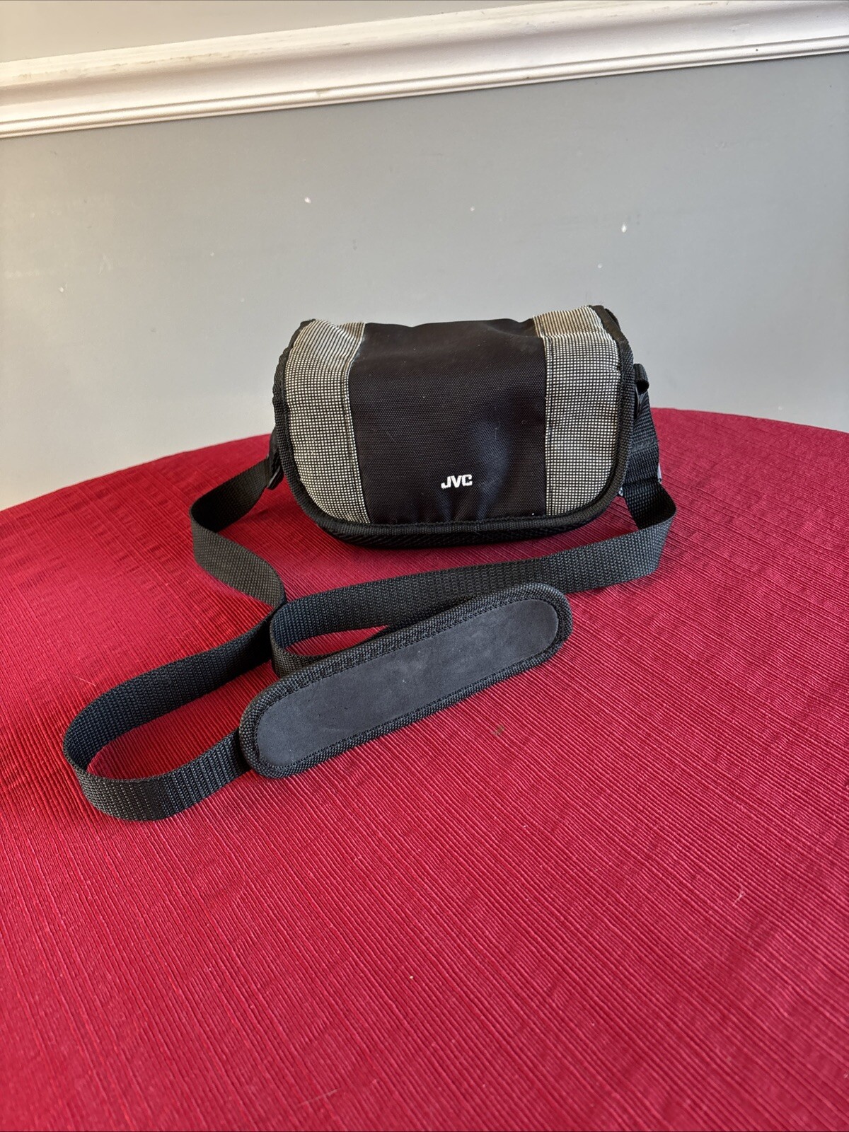 JVC Camcorder Camera Bag Padded Pouch Soft Case Black With Shoulder Strap-image