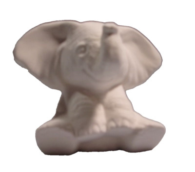 ++=BISQUE L*516 -19.2942.2 Ceramic R.t. P. African Cracker Elephant Figurine