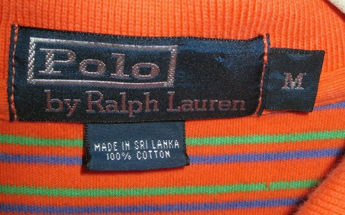Ralph Lauren Striped Pattern Men's Orange Polo Sh… - image 5