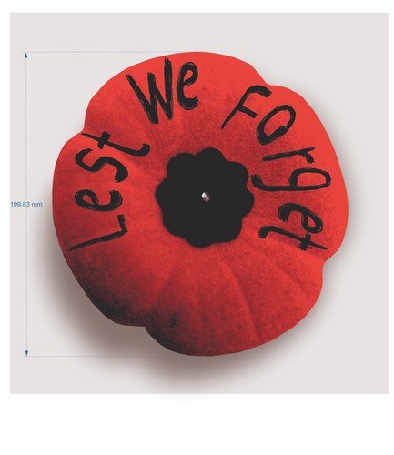 Poppy Flower Remembrance day Decals Stickers Back of Phone or Laptop Decoration - Picture 4 of 13
