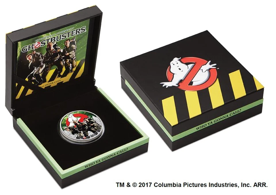 2017 Perth Mint Tuvalu GHOSTBUSTERS CREW 1 oz Silver Proof $1 Coin - Image 3 of 4