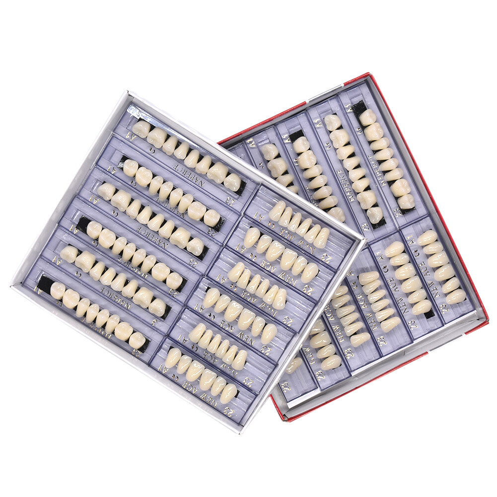 168 Denti Falsi Dentali Dentali In Resina Acrilica, 23 Tonalit&agrave;