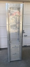 Vintage 1995-99 Aluminum Oakley Display Cabinet,  X Metal Design 6 ‘-  2 Drawer
