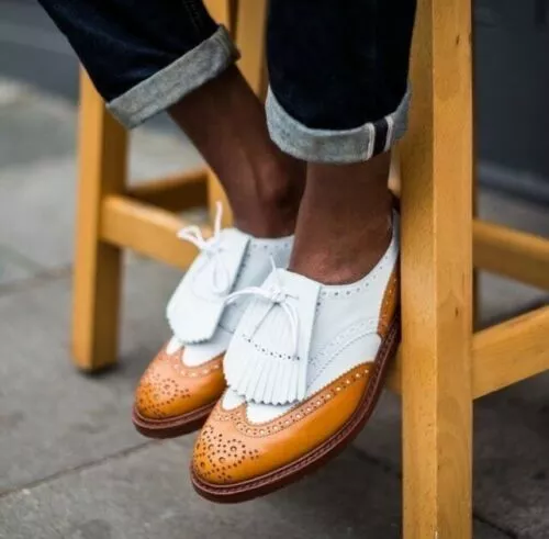Brogue white shop sole