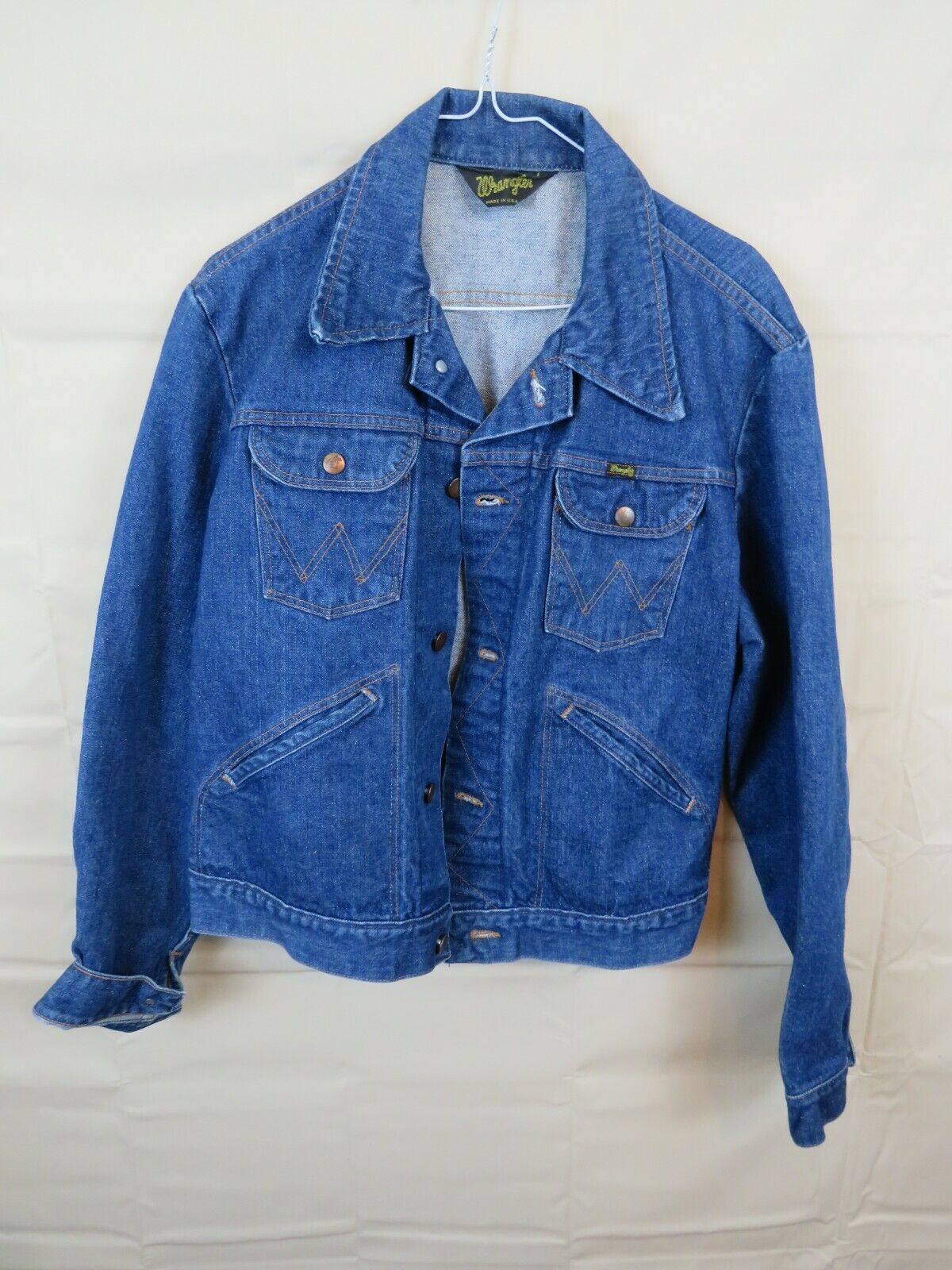 Vintage 60s WRANGLER Denim Blue Jean Jacket Coat Western Mens Sz Medium M |  eBay