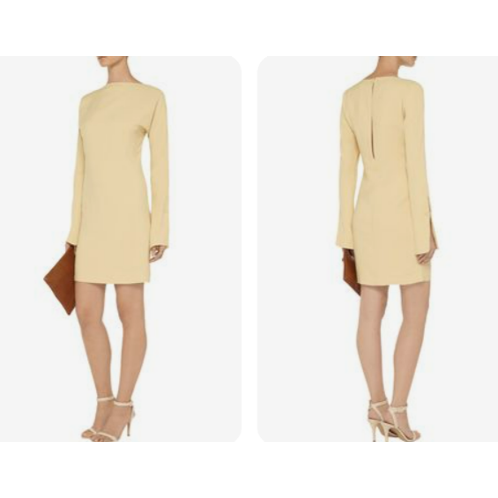 Toteme Sardinia Ivory Cream Sheath Dress Medium Minimalist Classic Old Money