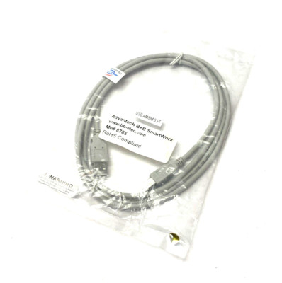 Advantech B+B SmartWorx TID 60000467 USB AM/BM Printer Cable 6' Length GRAY