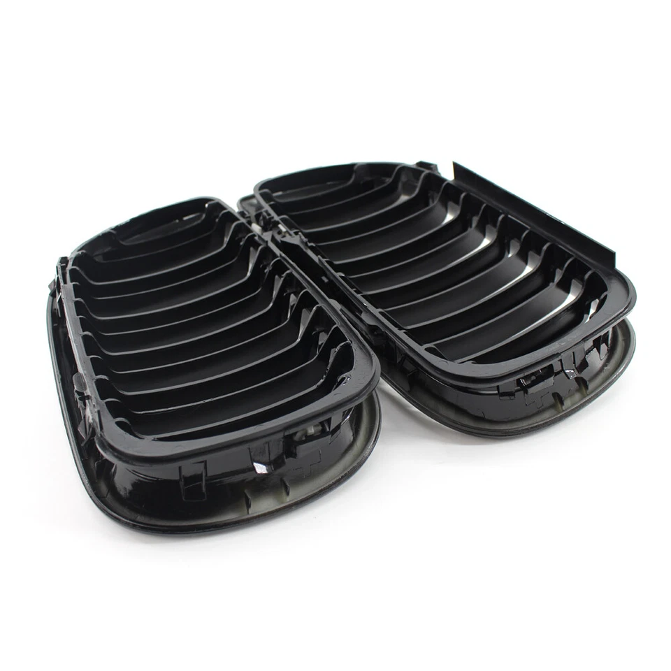For BMW 3 Series E46 4-Door 02-06 Facelift LCI Front Kidney Grille Glossy Black - Image 3 of 4