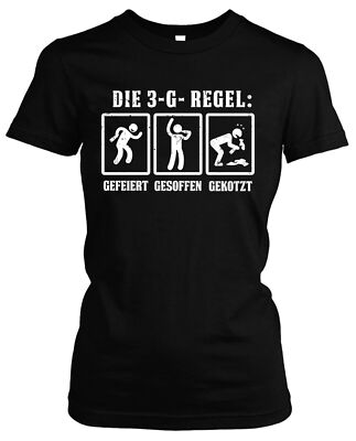 Die 3G Regel Damen T-Shirt | Party Saufen Corona Tshirt Lustig Geschenk