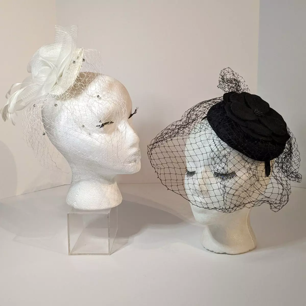 Birdcage Net Veil Bridal Hats Funeral Fascinator Fishnet Goth Accessories  Gothic