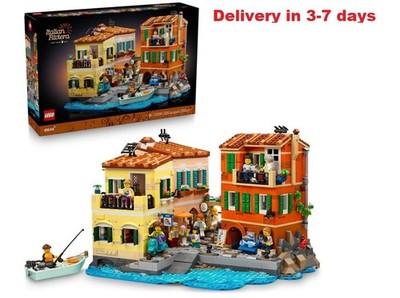 LEGO 21359 Italian Riviera Village Build Display Set for Adults with Minifigures