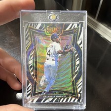 Panini Select 2025 Chandler Simpson Zebra Prizm Concourse Zebra Rays #65 MLB