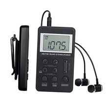 AM/FM Personal Portable Radio, Pocket Radio with Digital Tuning LCD Display,