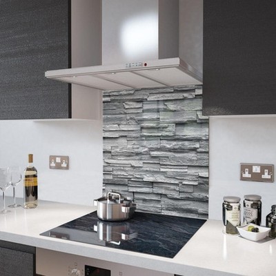Glas Spritzschutz Schiefer Wand und Zubehör - Hergestellt von Premier Range
