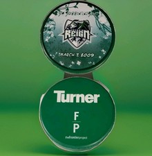 2009 ONTARIO REIGN 🐉 INGLASCO RARE ST. PATRICK'S DAY Sponsored ECHL GREEN PUCK