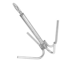 316 Stainless Steel Folding Boat Anchor - 11.8inch/300mm Overall Length, 4 Cl...