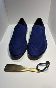 New With Box Anthony Veer Men’s Blue Velvet Dress Shoes Size 10M