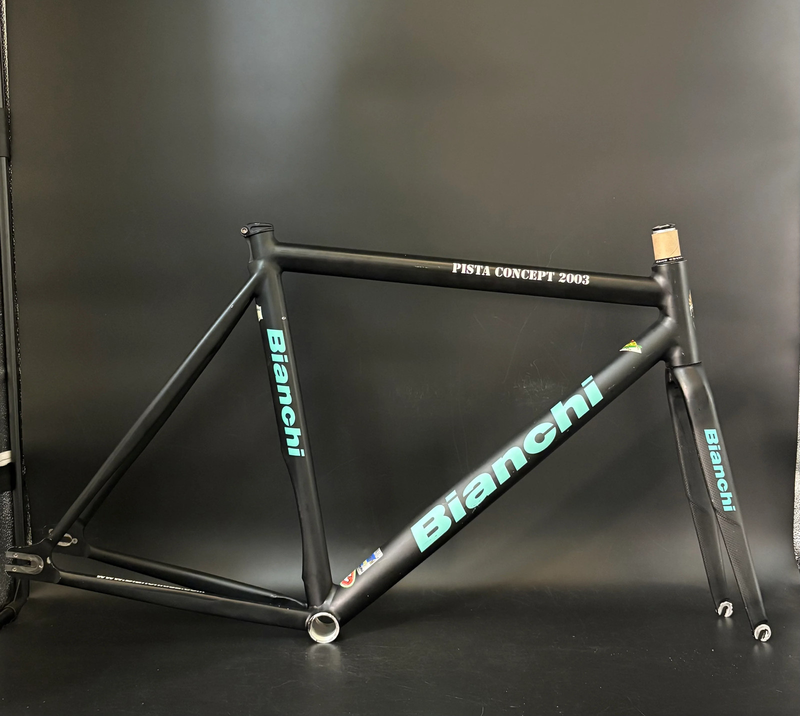 CRACKED Bianchi Pista Concept 2003 Frameset Black 55cm