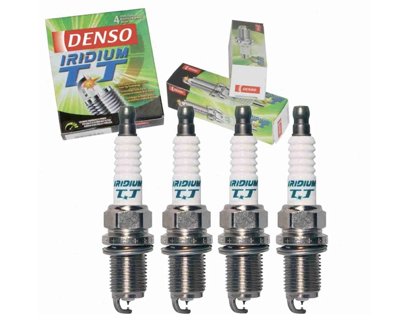 Brand NEW Genuine Authentic DENSO 4704 Iridium TT Spark Plugs IKH20TT 4 Pack