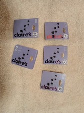 Bulk Lot Of 5 Claire's Jewelry Graduated Round CZ Black Stud. MSRP 85/Lot NWT