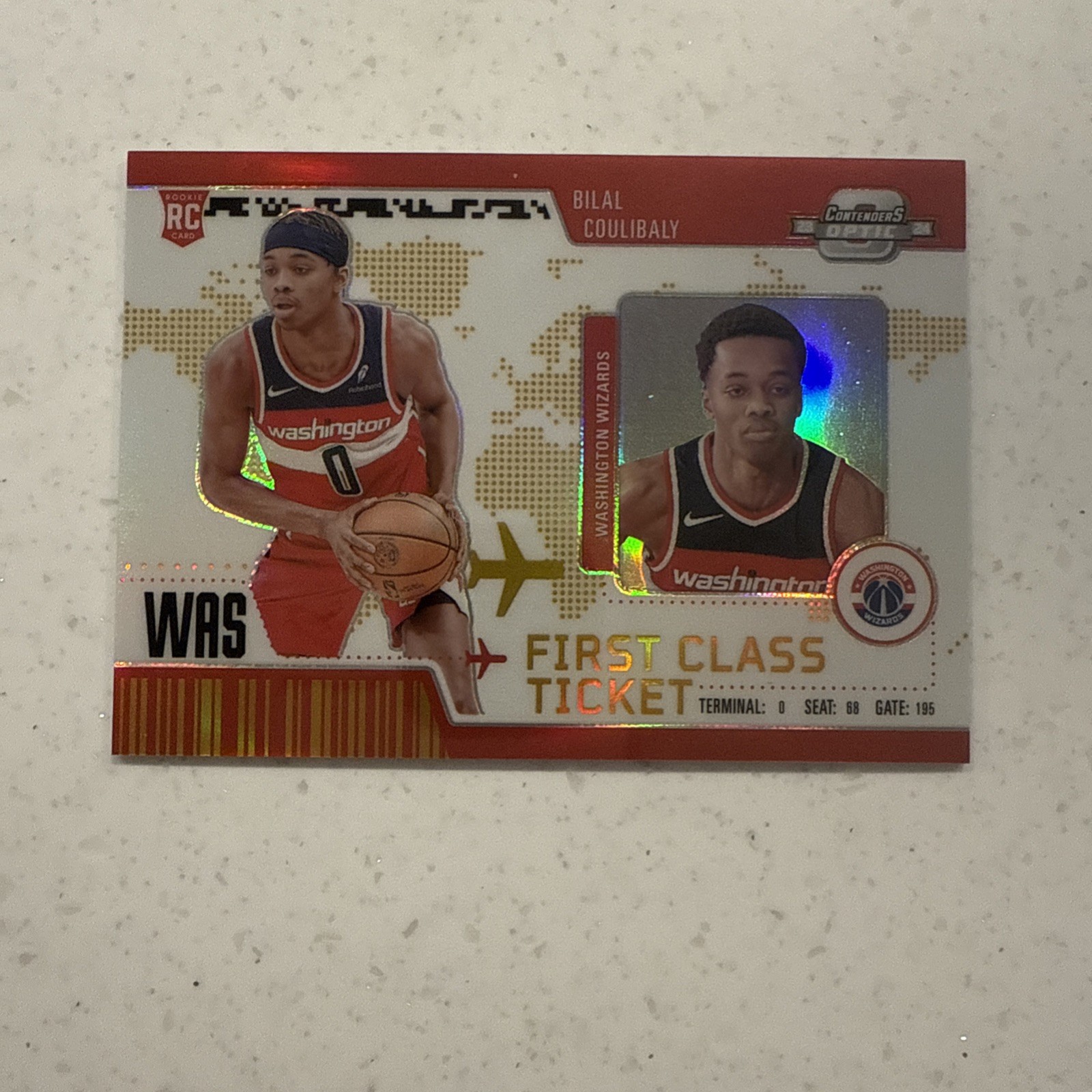 2023-24 Panini Contenders Optic Bilal Coulibaly RC First Class Ticket Gold /10