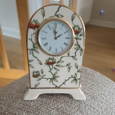 Masons Ironstone Applique miniature mantle clock working 