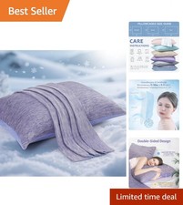 Set of 2 Japanese Cooling Pillowcases - Soft Cotton Zippered Design 20" x 26"