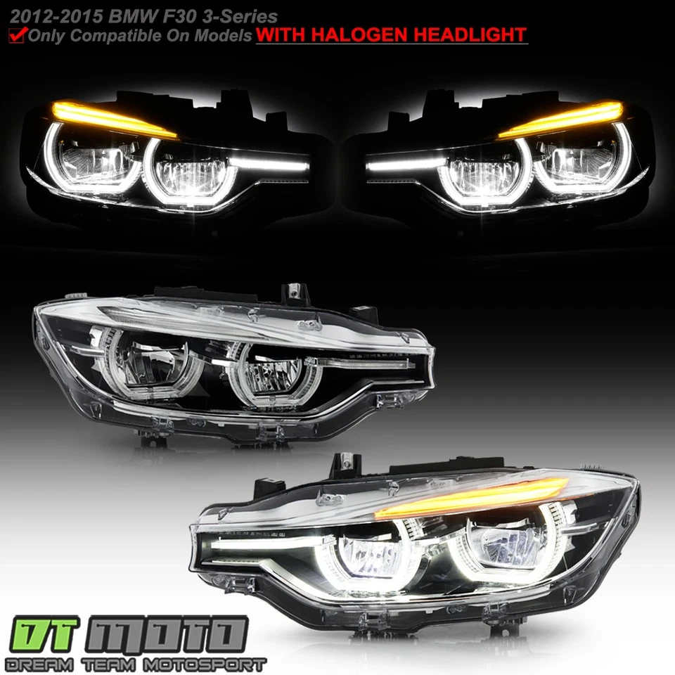 [FULL LED ESTILO LCI Ajuste Halógeno] Faros BMW F30 320i 328i 335i DRL 2012-15 Foto 2 de 4