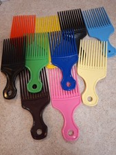 Stylex Vintage Mixed Colors Hair Pick Comb Detangling Pic 10 Pack