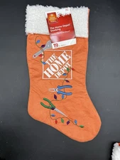 Home Accents Holiday ~ Home Depot ~ Embroidered Christmas Stocking NEW