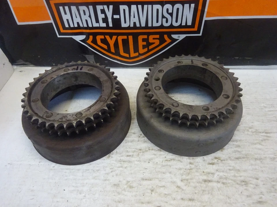 VINTAGE HARLEY BT CHOICE of KICK-ONLY 65-L FL FX USED OEM 37702-65 CLUTCH SHELL - Image 2 of 4