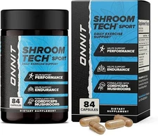 ONNIT Shroom Tech Sport Pre-Workout Energy Support Capsules 84 Ct 07/26