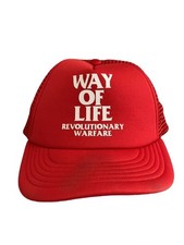 Rats Mesh Cap Free Polyester Red Mens Fd388