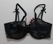 Savage X Fenty Women's Starlet Unlined Balconette Bra EJ3 Black Foil Size 34DD