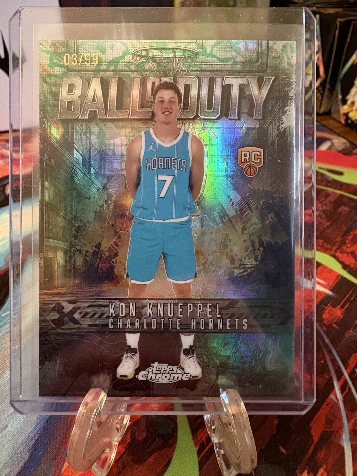 2025-26 Topps Chrome Basketball Kon Knueppel Ball Of Duty Green Refractor /99🔥