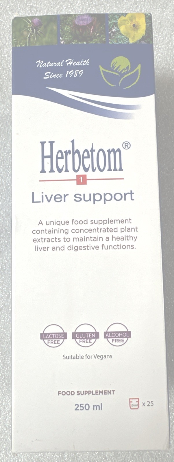 Herbetom Liver Support 250ml Expires End June 2026